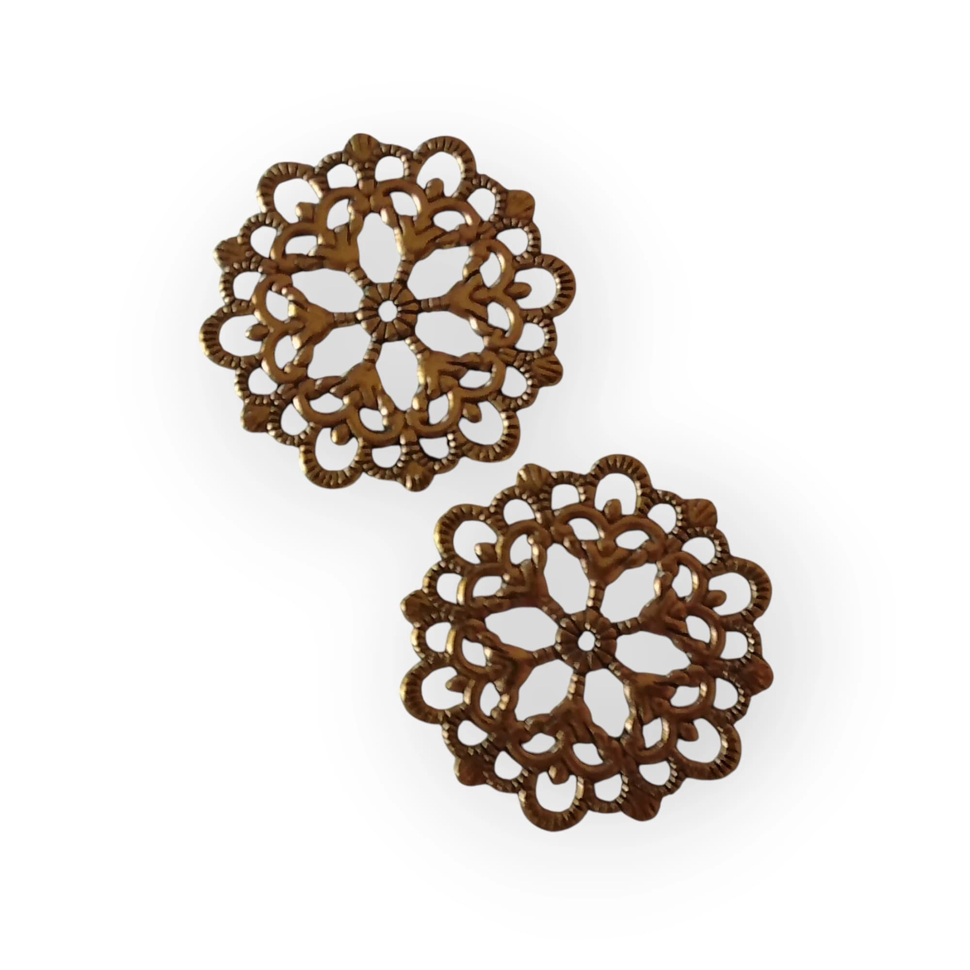 Antique gold lace flower