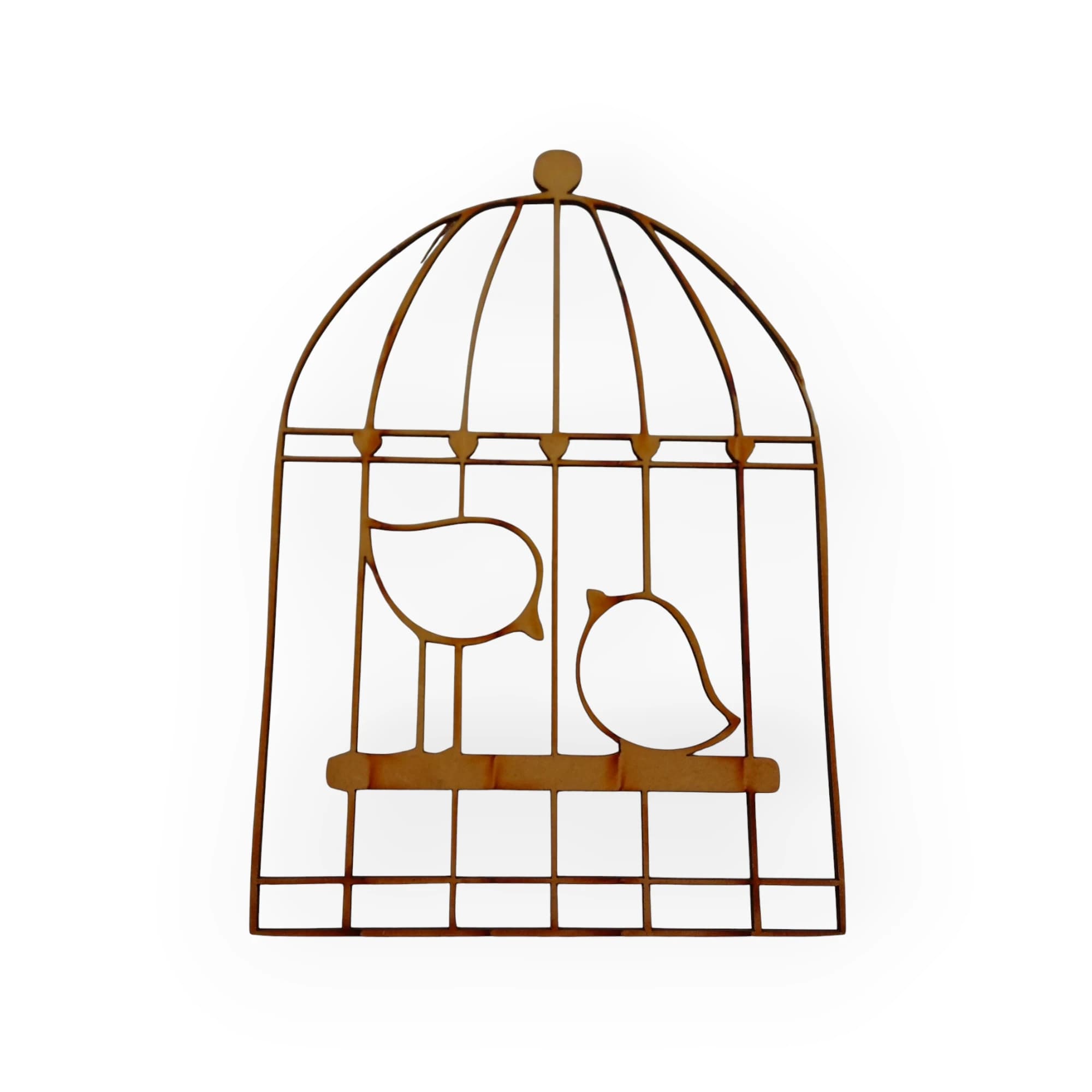 Blank Wood Template 2 Birds In A Cage