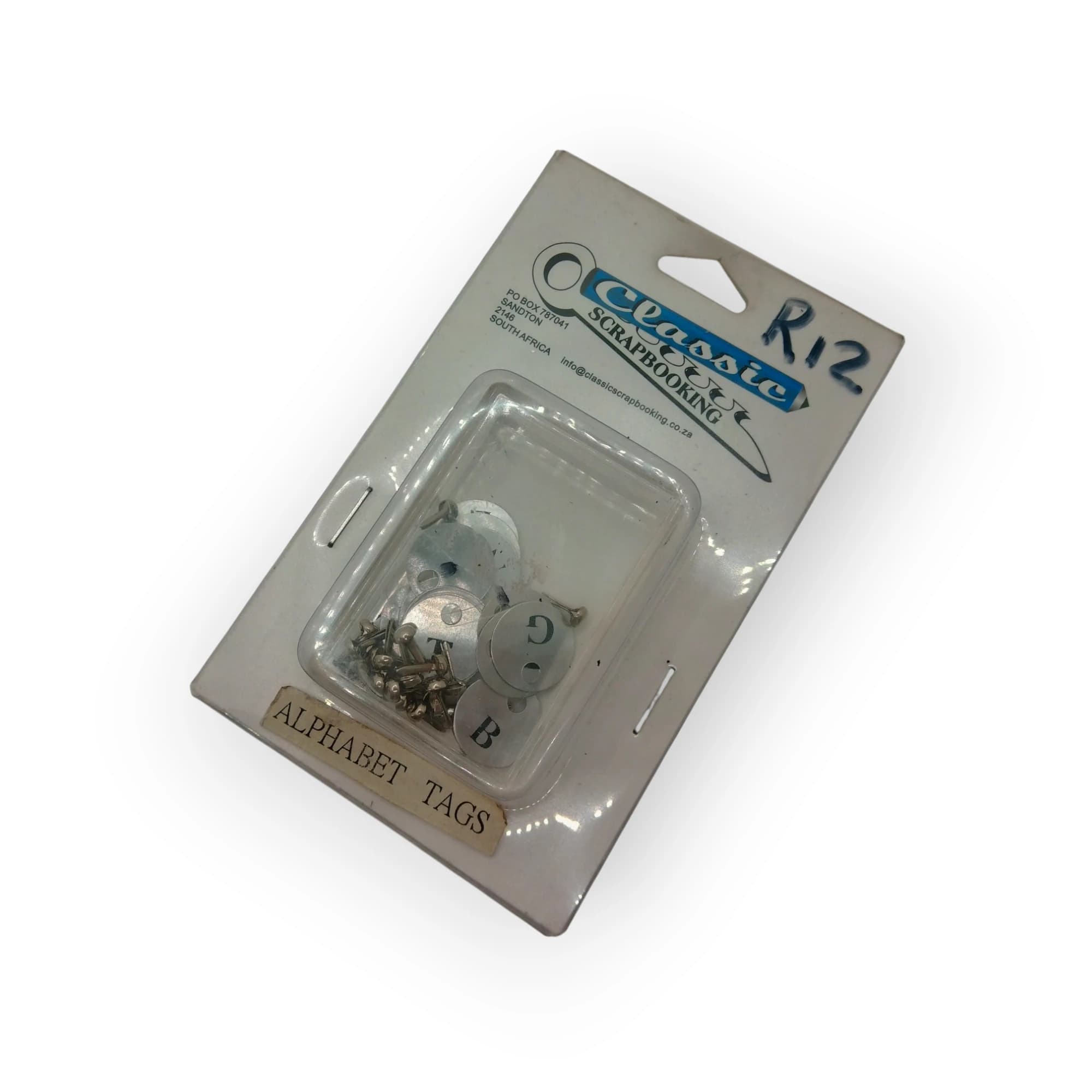 Alphabet Tags Silver