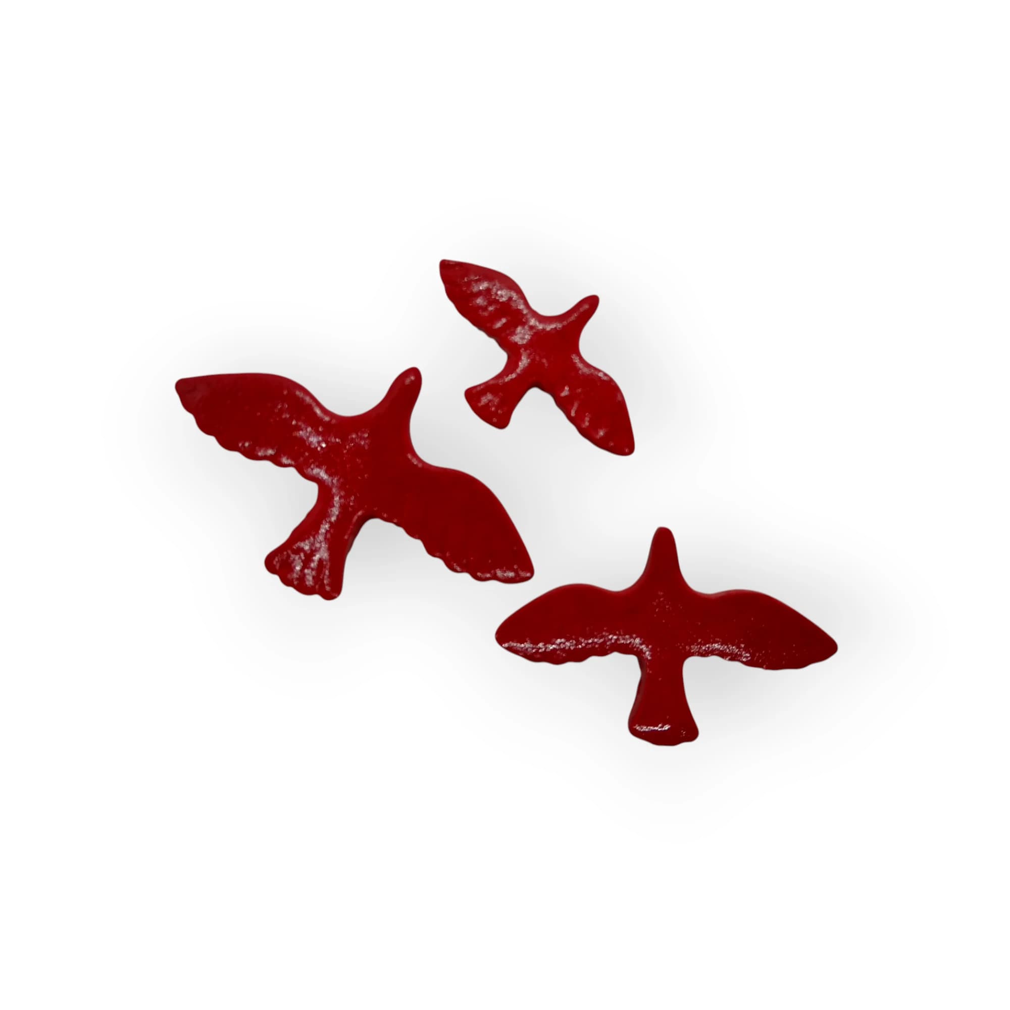 Ceramic set of doves - Red