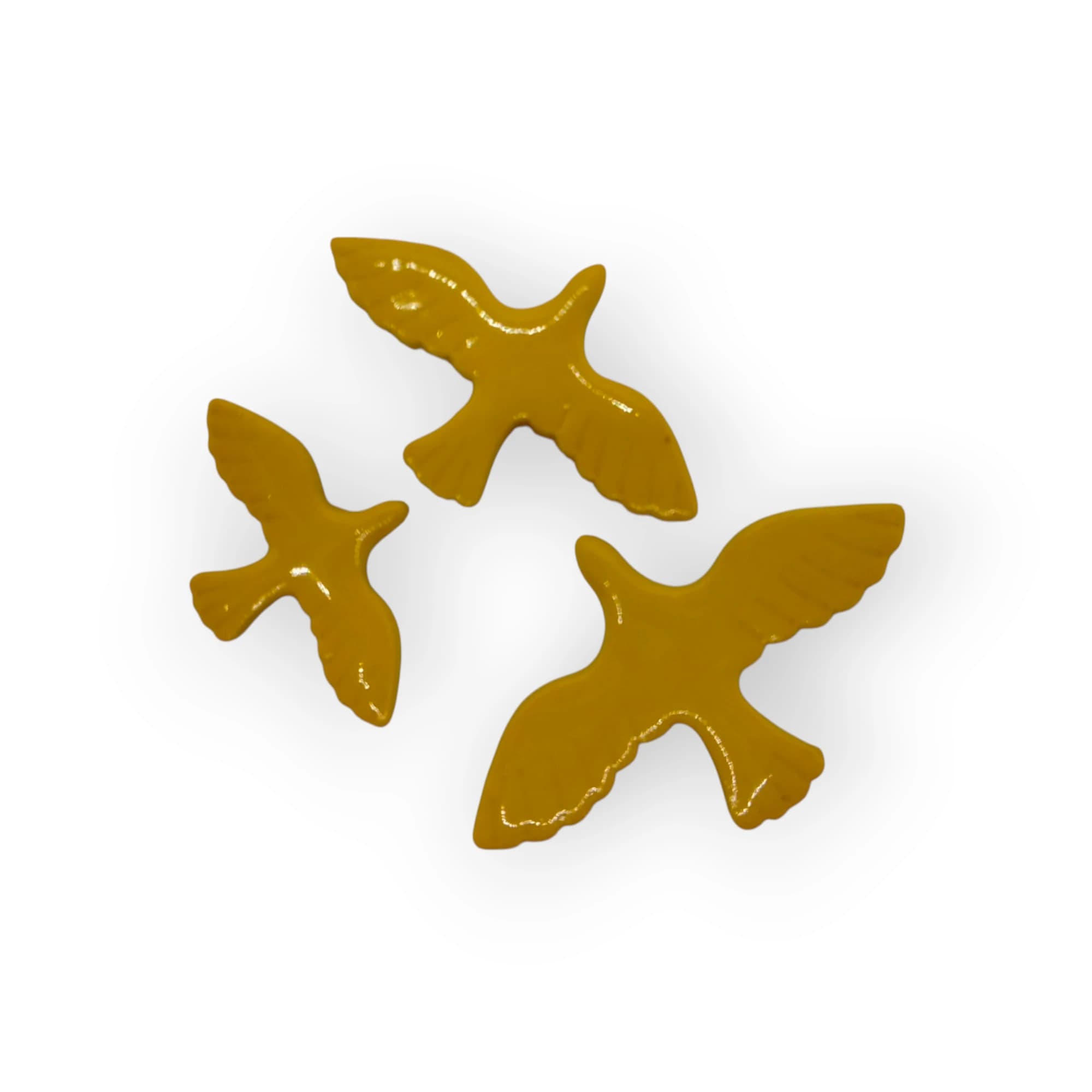 Ceramic set of doves - Yellow
