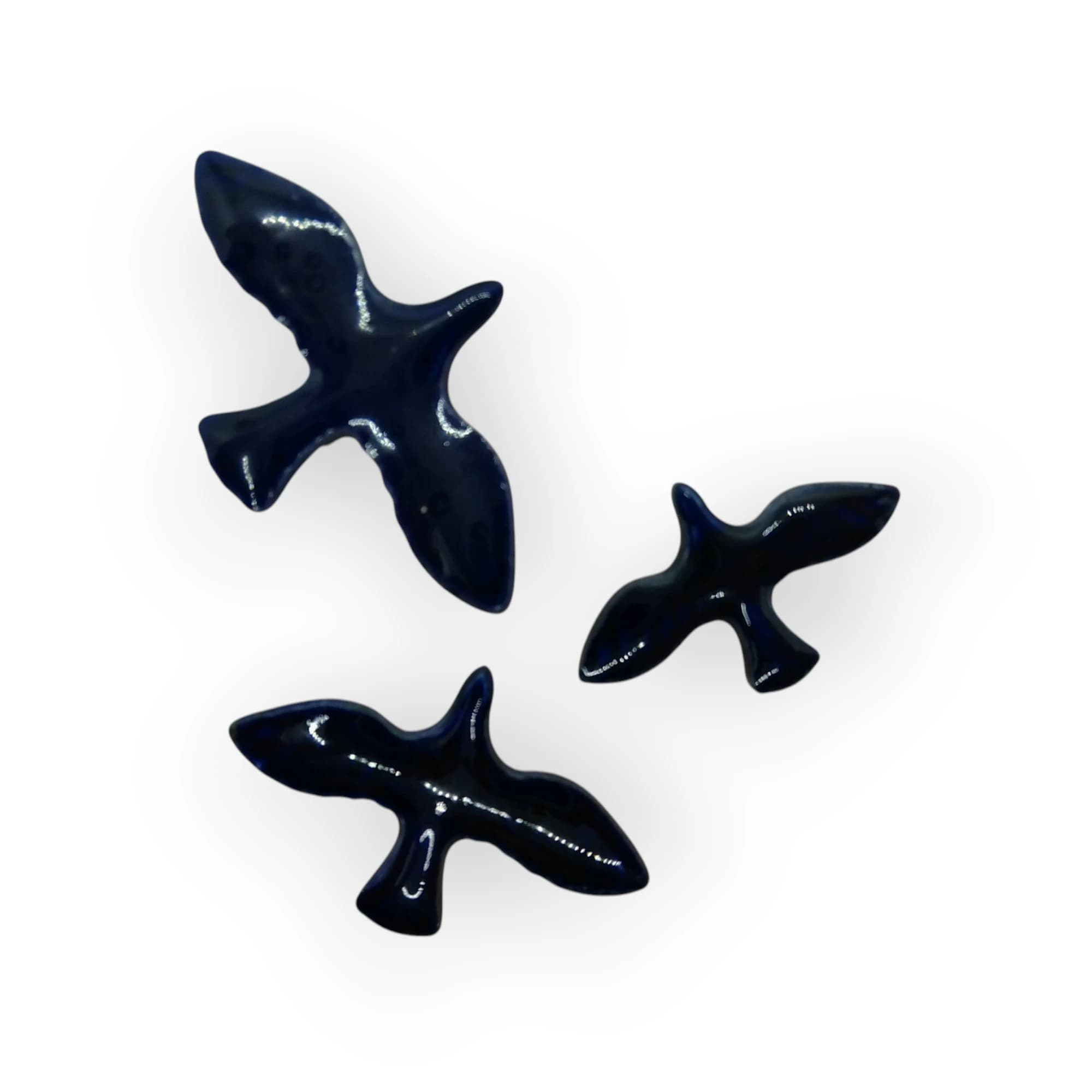 Ceramic set of doves - Navy Blue