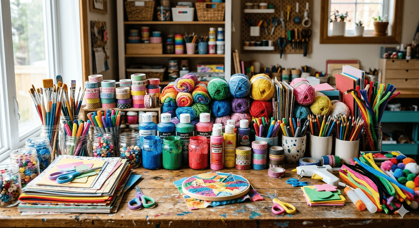Craft workshop at Crafties